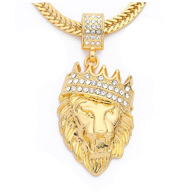 Father's Day! King of the Jungle Iced Out Pendant Necklace in 18K Gold, , Golden NYC Jewelry, Golden NYC Jewelry jewelryjewelry deals, swarovski crystal jewelry, groupon jewelry,, jewelry for mom,