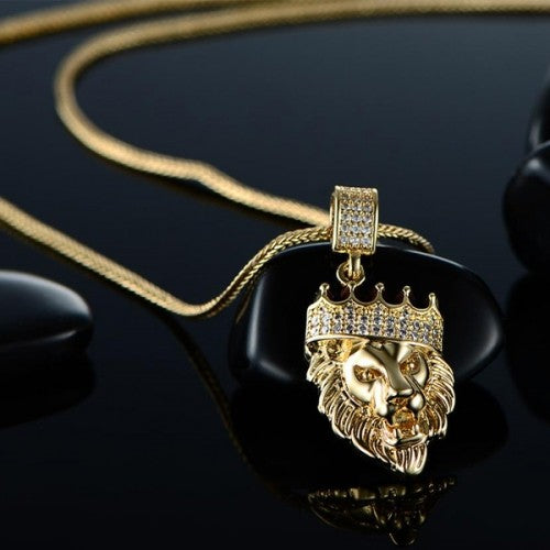 Father's Day! King of the Jungle Iced Out Pendant Necklace in 18K Gold, , Golden NYC Jewelry, Golden NYC Jewelry jewelryjewelry deals, swarovski crystal jewelry, groupon jewelry,, jewelry for mom,