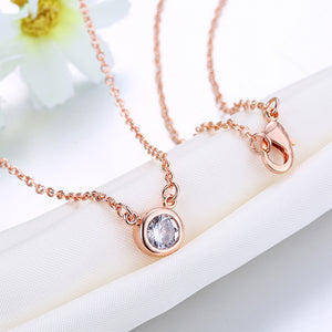 Mini Solitaire Austrian Pendant Necklace