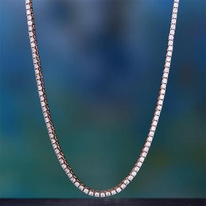 3mm Tennis Necklace with Swarovski Crystals in 18K Rose Gold Plated, Necklace, Golden NYC Jewelry, Golden NYC Jewelry  jewelryjewelry deals, swarovski crystal jewelry, groupon jewelry,, jewelry for mom,