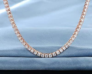 3mm Tennis Necklace with Swarovski Crystals in 18K Rose Gold Plated, Necklace, Golden NYC Jewelry, Golden NYC Jewelry  jewelryjewelry deals, swarovski crystal jewelry, groupon jewelry,, jewelry for mom,