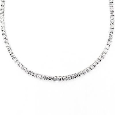 3mm Tennis Necklace with Swarovski Crystals in 18K White Gold Plated, Necklace, Golden NYC Jewelry, Golden NYC Jewelry jewelryjewelry deals, swarovski crystal jewelry, groupon jewelry,, jewelry for mom,