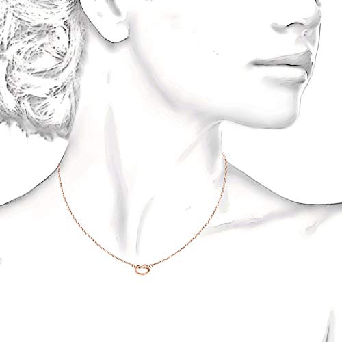 Trendy Twist Necklace 18"  - 14K Rose Gold Plated