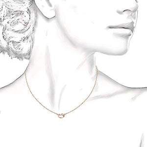 Trendy Twist Necklace 18"  - 14K Rose Gold Plated