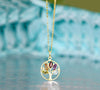 Motherly Rainbow Tree Of Life Necklace in 18K Gold Plated