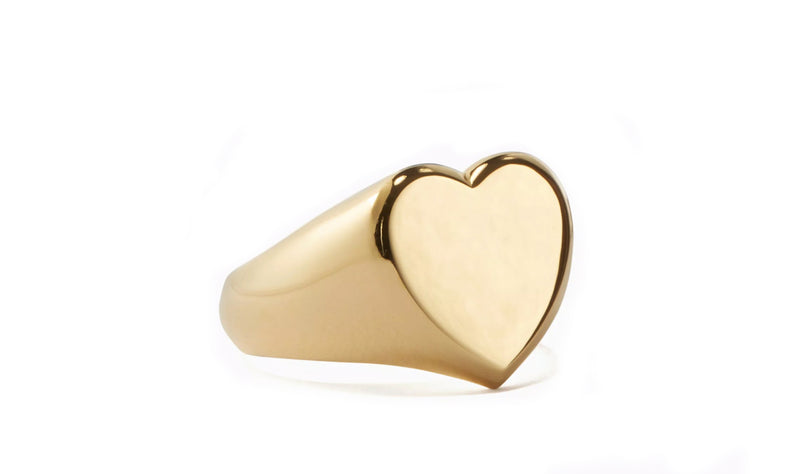 Heart Signet Ring in 18K Gold Plated, Ring, Golden NYC Jewelry, Golden NYC Jewelry  jewelryjewelry deals, swarovski crystal jewelry, groupon jewelry,, jewelry for mom,