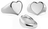 Heart Signet Ring in 18K White Gold Plated