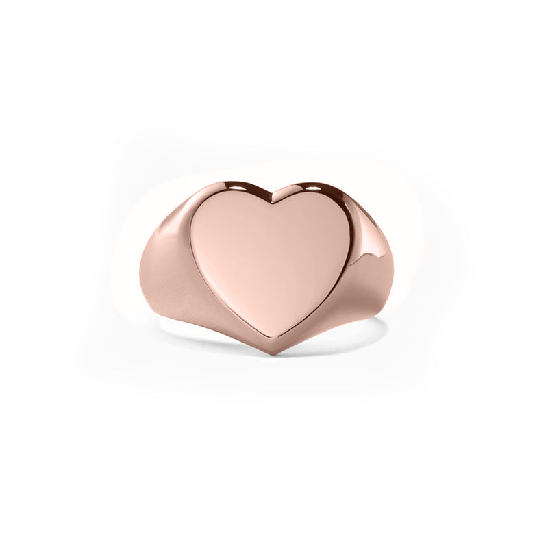 Heart Signet Ring in 18K Rose Gold Plated, Ring, Golden NYC Jewelry, Golden NYC Jewelry jewelryjewelry deals, swarovski crystal jewelry, groupon jewelry,, jewelry for mom,