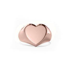 Heart Signet Ring in 18K Rose Gold Plated, Ring, Golden NYC Jewelry, Golden NYC Jewelry  jewelryjewelry deals, swarovski crystal jewelry, groupon jewelry,, jewelry for mom,
