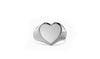 Heart Signet Ring in 18K White Gold Plated