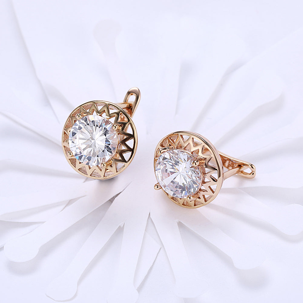 Swarovski Elements Laser Cut Clip On Earrings