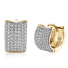 Austrian Elements Cubed Earrings in 14K Gold