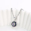 Mystic Topaz Mini Solitaire Necklace Gemstone