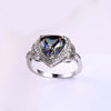 Mystic Topaz Heart Shaped Ring in 18K White Gold