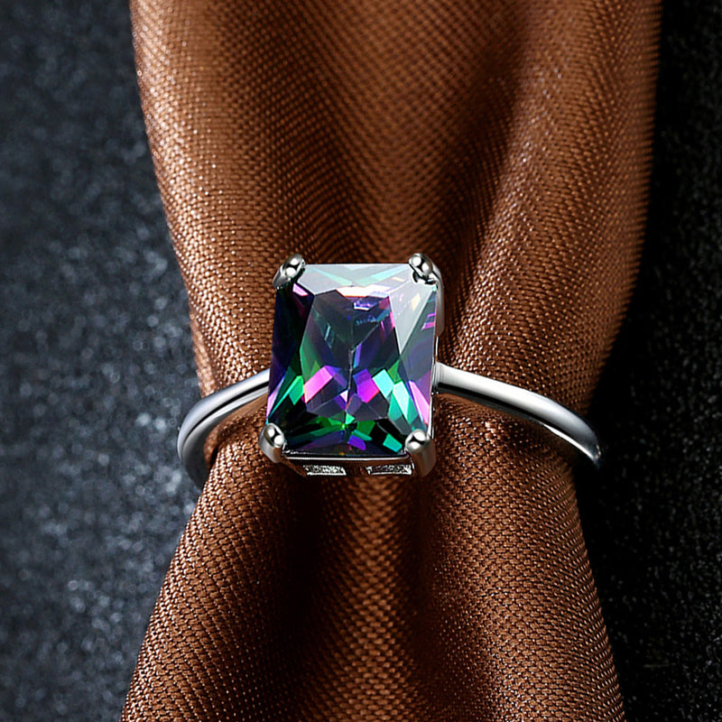 Classic Emerald Cut Ring in 18K White Gold, , Golden NYC Jewelry, Golden NYC Jewelry jewelryjewelry deals, swarovski crystal jewelry, groupon jewelry,, jewelry for mom,