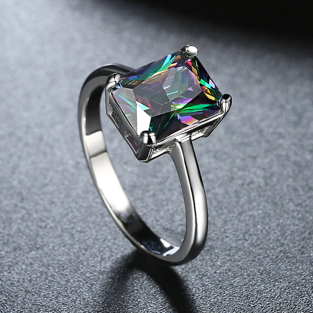 Classic Emerald Cut Ring in 18K White Gold, , Golden NYC Jewelry, Golden NYC Jewelry jewelryjewelry deals, swarovski crystal jewelry, groupon jewelry,, jewelry for mom,