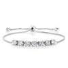 Seven Princess White Austrian Elements Bracelet in 18K White Gold