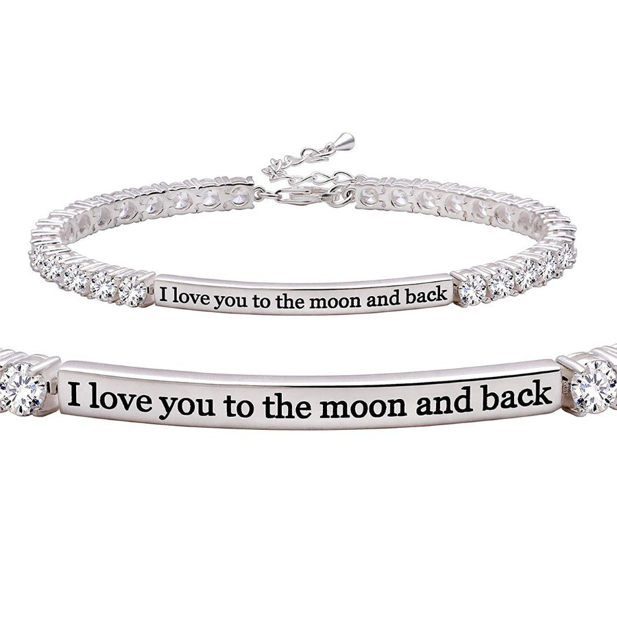 I Love you to the Moon & Back Swarovski Elements Bracelet