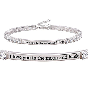I Love you to the Moon & Back Austrian Elements Bracelet