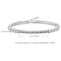 I Love you to the Moon & Back Swarovski Elements Bracelet