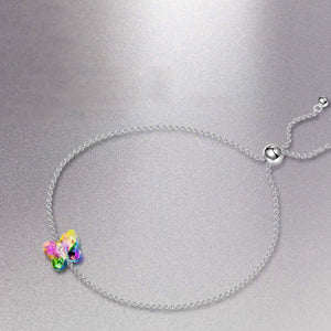 Rainbow Stone Butterfly Bracelet