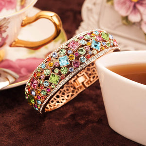 Bregenz Rainbow of Life Bangle in 18K Rose Gold Plated