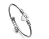 FAST SHIPPING! Mother's Day Stainless Steel Heart Charm Bangle