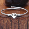 Father's Day Gift Inspirational Quote Stainless Steel Bangle- Multiple Options