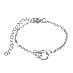 5 Piece Pav'e Loveknot Elements Pav'e Bracelet Silver Set