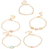 5 Piece Cute & Kitschy Pave Minimalist Bracelet Set