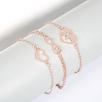 Love & Peace in the World Rose Gold 3 Piece Set