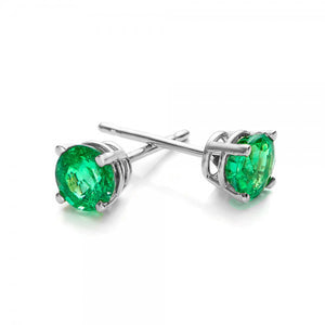 Green Swarovski Crystal 6mm Stud Earring 14K White Gold Plated - 1.00 CT, Earring, Golden NYC Jewelry, Golden NYC Jewelry  jewelryjewelry deals, swarovski crystal jewelry, groupon jewelry,, jewelry for mom,