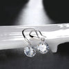 Naked Drill Drop Swarovski Crystal Earringin 18K White Gold Plated