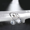 Naked Drill Drop Austrian Crystal Earringin 18K White Gold Plated