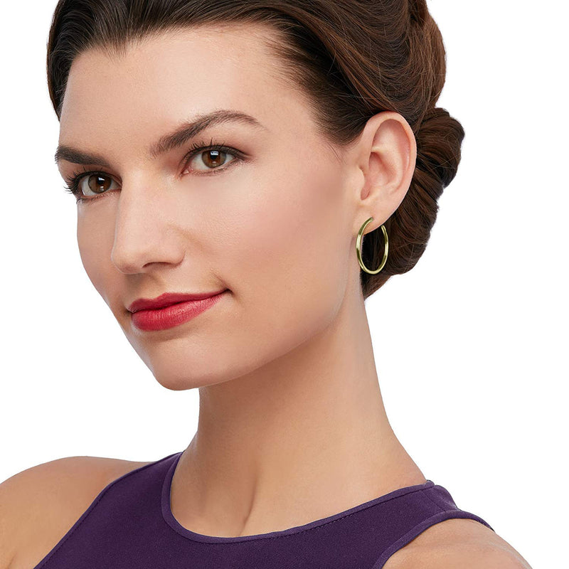 1.5" Classic Round Hoop Earringin 18K Gold Plated, Earring, Golden NYC Jewelry, Golden NYC Jewelry jewelryjewelry deals, swarovski crystal jewelry, groupon jewelry,, jewelry for mom,