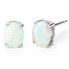 3.00 CT Oval Cut Opal Stud Earring in 18K White Gold Plated, Earring, Golden NYC Jewelry, Golden NYC Jewelry jewelryjewelry deals, swarovski crystal jewelry, groupon jewelry,, jewelry for mom,