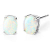 3.00 CT Oval Cut Opal Stud Earring in 18K White Gold Plated, Earring, Golden NYC Jewelry, Golden NYC Jewelry  jewelryjewelry deals, swarovski crystal jewelry, groupon jewelry,, jewelry for mom,