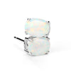 1.00 CTTW Oceanic Opal Oval Cut Studs in 14K White Gold