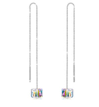 Aurora Borealis Swarovski Elements Dangling Earrings in 18K White Gold, earr, Golden NYC Jewelry, Golden NYC Jewelry jewelryjewelry deals, swarovski crystal jewelry, groupon jewelry,, jewelry for mom,