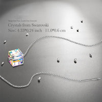 Aurora Borealis Swarovski Elements Dangling Earrings in 18K White Gold, earr, Golden NYC Jewelry, Golden NYC Jewelry jewelryjewelry deals, swarovski crystal jewelry, groupon jewelry,, jewelry for mom,