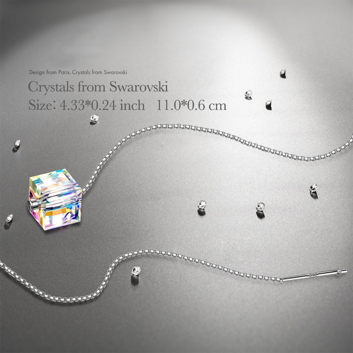 Aurora Borealis Swarovski Elements Dangling Earrings in 18K White Gold, earr, Golden NYC Jewelry, Golden NYC Jewelry jewelryjewelry deals, swarovski crystal jewelry, groupon jewelry,, jewelry for mom,