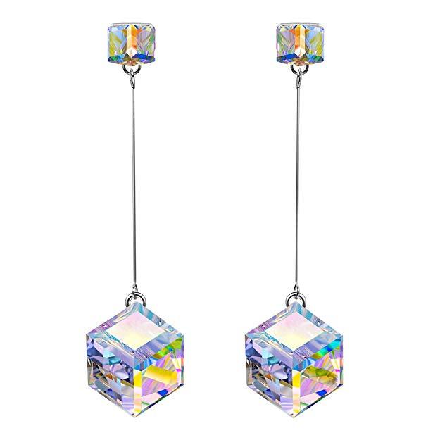 Aurora Borilles Cube Drop 18K White Gold Plated
