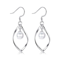 Freshwater Pearl Dangle Earrings in 18K White Gold Plated, , Golden NYC Jewelry, Golden NYC Jewelry jewelryjewelry deals, swarovski crystal jewelry, groupon jewelry,, jewelry for mom,