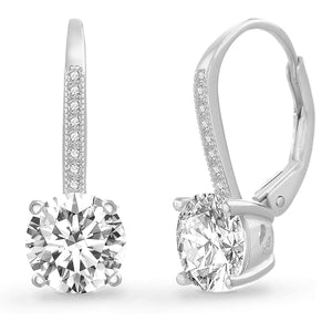 Classic 4 Prong Leverback Earring