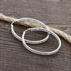 3" Classic Inside Out Pave Hoop Earring