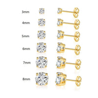 5 Pack Set 4 Prong Stud Earring