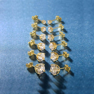 5 Pack Set 4 Prong Stud Earring