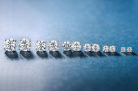 9 CT Stud Earrings Set 18K White Gold Plated (5-Pairs) by: Golden NYC Jewelry