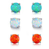 3 Pairs in 1 Opal Stud Earring