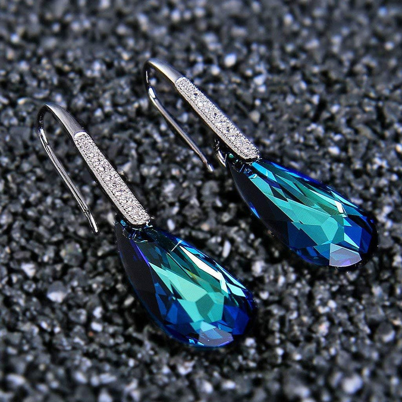 Bermuda Blue Stone Drop Earring